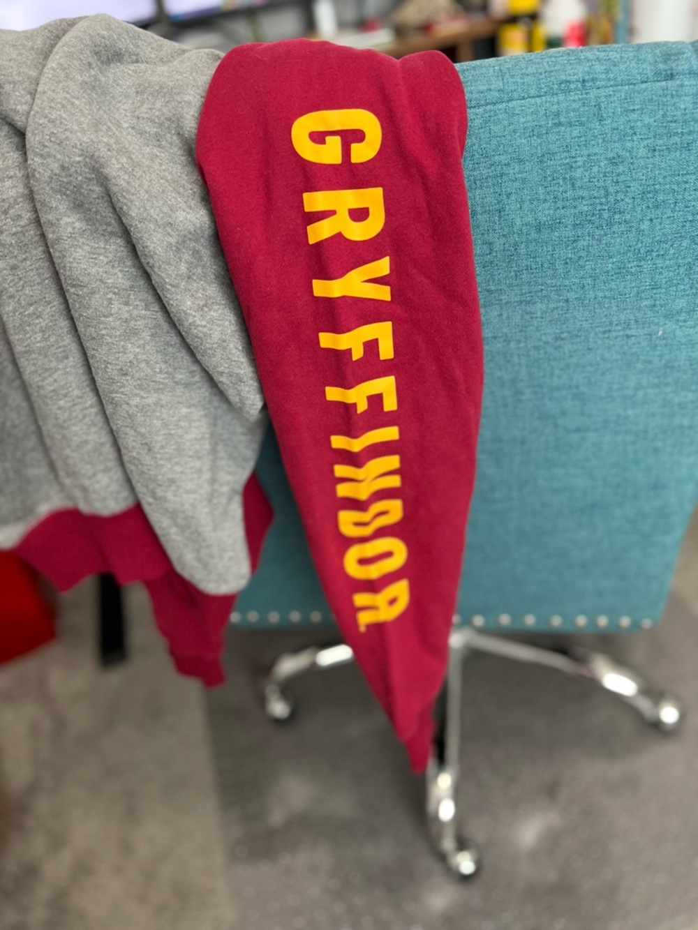 Gryffindor Red Crewneck Sweater with Yellow Lettering | Harry Potter